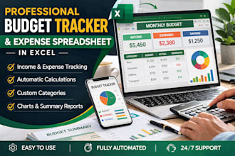 create a professional budget tracker and expense spreadsheet in excel