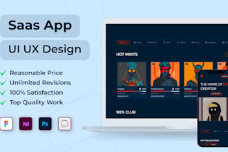 design professional saas application UI UX design in figma
