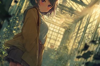 draw watercolor anime, manga, vtuber characters