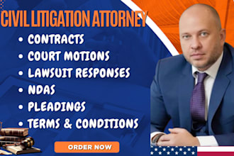 be your lawyer in civil, criminal, family and tort law disputes