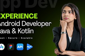 develop a custom android app in kotlin or java