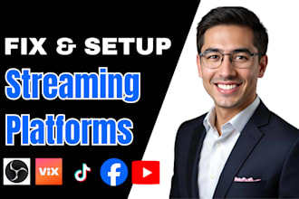 do professional obs setup, vmix, and twitch live streaming stream overlay