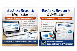 do business research, company verification and document analysis