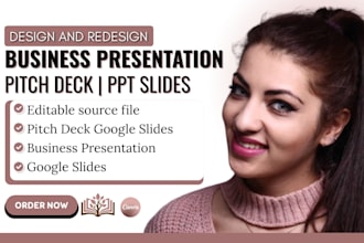 design powerpoint redesign pitch deck business presentation google slide