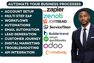 setup zenoti zapier mindbody jobtread servicetitan buildertrend quickbooks odoo