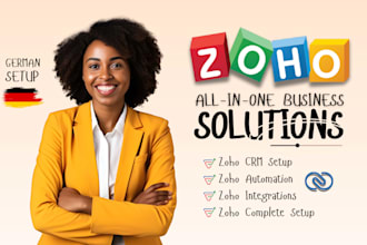 setup german zoho crm, marketing automation, zoho socials, zoho forms workflow