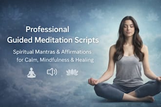 create spiritual guided meditation scripts with mantra and affirmations