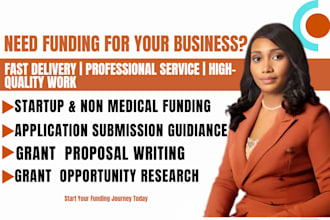 grant research, grant proposal writing, application for non medical startups