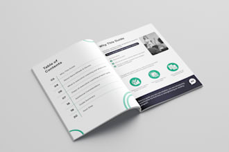 design a professional ebook ,guide, or booklet