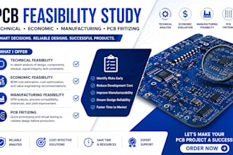 do pcb feasibility study for technical, economic,  manufacturing, pcb fritizing