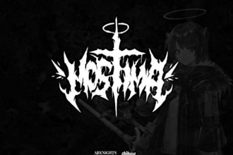 design a powerful mash metal logo for your band
