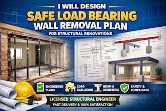 design safe load bearing wall removal plans for structural renovations
