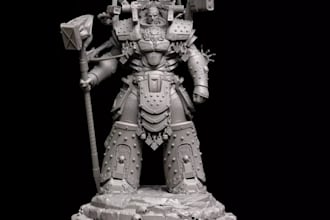 ai photo to 3dsculpt,tabletop rpg,miniature,3dprint,stl,action figure,warhammer