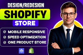 design shopify store, build shopify dropshipping website