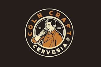 design a premium vintage craft beer logo