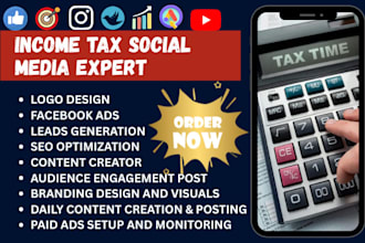 income tax social media marketing manager law firm notary lawyer attorney leads