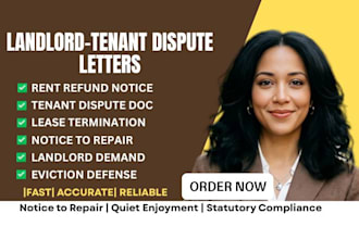 write a landlord dispute letter and rent refund demand notice for tenant issues
