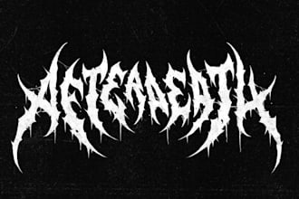 design a groovy funk metal logo for your band