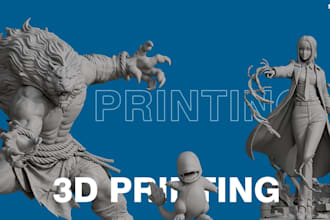 sculpt high quality 3d model, character, statue, toys for 3d printing