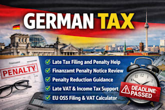 help resolve german tax late filing  and finanzamt penalty issues