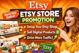 do etsy logo, etsy rank digital product and SEO listing with etsy shop