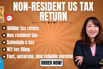 do non US residents personal and business tax returns, w1 w2 schedule c