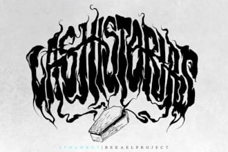 design a crushing stoner doom metal logo for your band