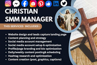 christian social media marketing manager church nonprofit, ministry, gospel ads
