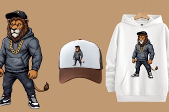 design african american mascot logo, character design, sports, vintage cartoon