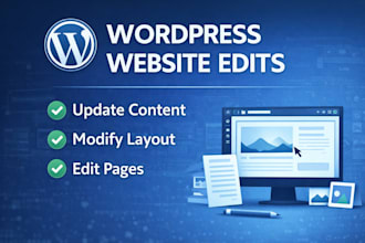 edit or update wordpress pages content or layout