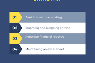 do bookkeeping, ledger posting and bank reconciliation