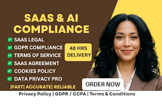 write privacy policy gdpr terms and conditions for saas and ai compliance in 48h