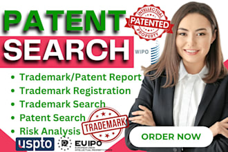 do patent search and trademark check in UK, US, europe