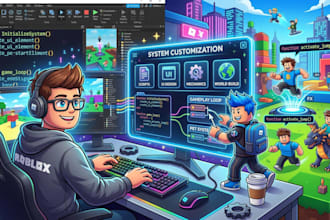 code custom features and systems for your roblox game