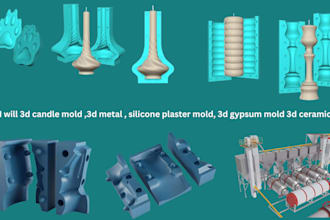 3d candle mold ,3d metal , silicone plaster mold, 3d gypsum mold 3d ceramics