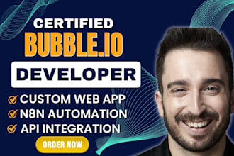 build bubble io app or website as a bubble developer with n8n automation