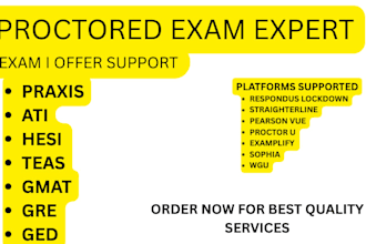 help you set up your proctored ati, ged,gmat, gre,hesi