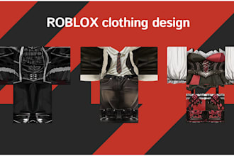 design custom roblox shirt, pants or full outfit