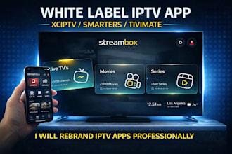 white label iptv app xciptv smarters tivimate with built in VPN and branding