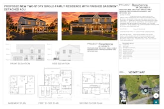 city permit drawing blueprints architect, 2d floor plan, house, patio ,adu