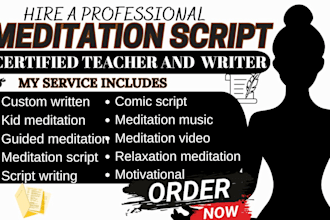 ghostwrite guided meditation, soothing relaxing script and youtube audio scripts