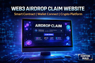build web3 airdrop claim website with smart contract integration, wallet connect