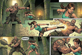 draw nsfw comic book illustration, adult comic page or graphic novel art