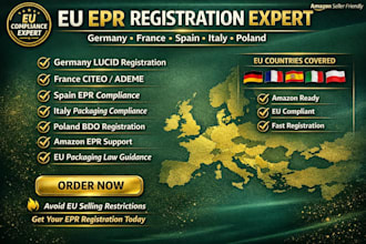 handle epr registration and compliance for germany, france, italy, spain,