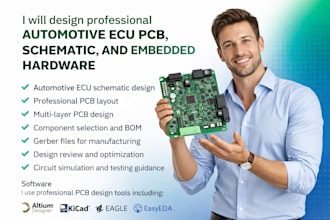 design professional automotive ecu pcb, schematic and embedded hardware