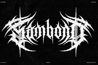 design a sludge doom metal logo for your band