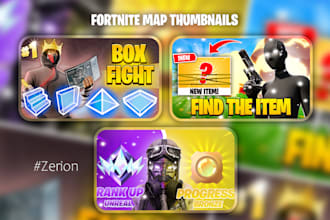 design a professional fortnite creative map thumbnail
