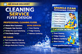 design a professional cleaning service flyer or leaflet