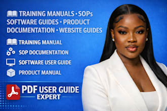 instructional pdf training manual, sop, software, products, website, user guide