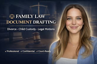 draft professional family law documents for divorce, child custody, motions